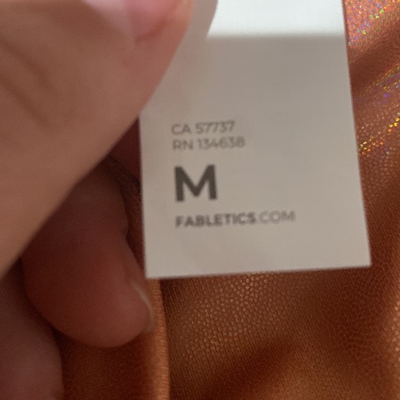 ✨ NWT Fabletics Holo Graphic Orange Leggings ✨ - Picture 6 of 8